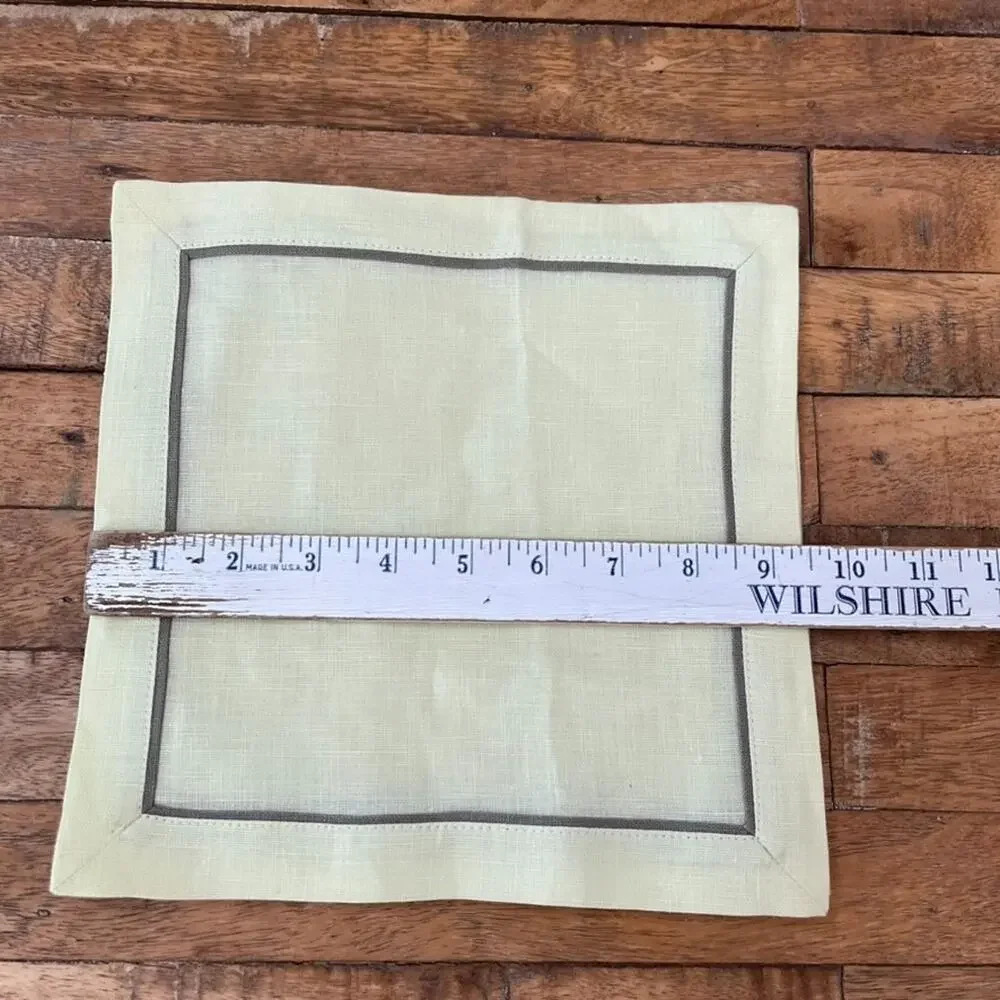 Linen Square Napkins Set of 4 9